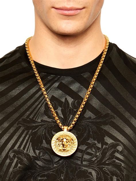 mens versace studs|Versace necklaces men's.